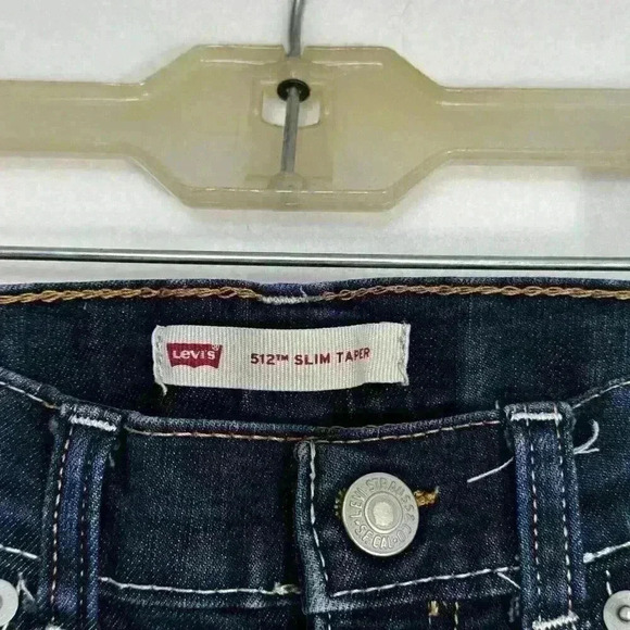 Levi's 512 Slim Taper Blue Jeans 7 Reg Soft Flex Stretch Kidcore Blokecore - Picture 6 of 15